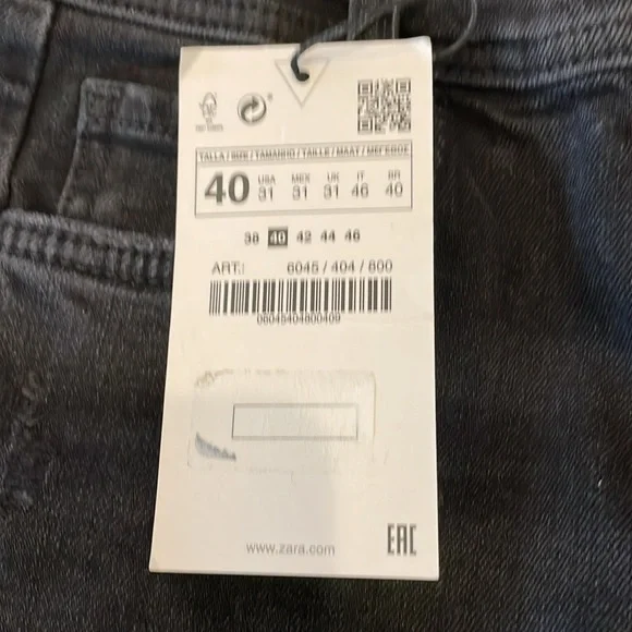 Zara Mens Black Jeans - Picture 6 of 7